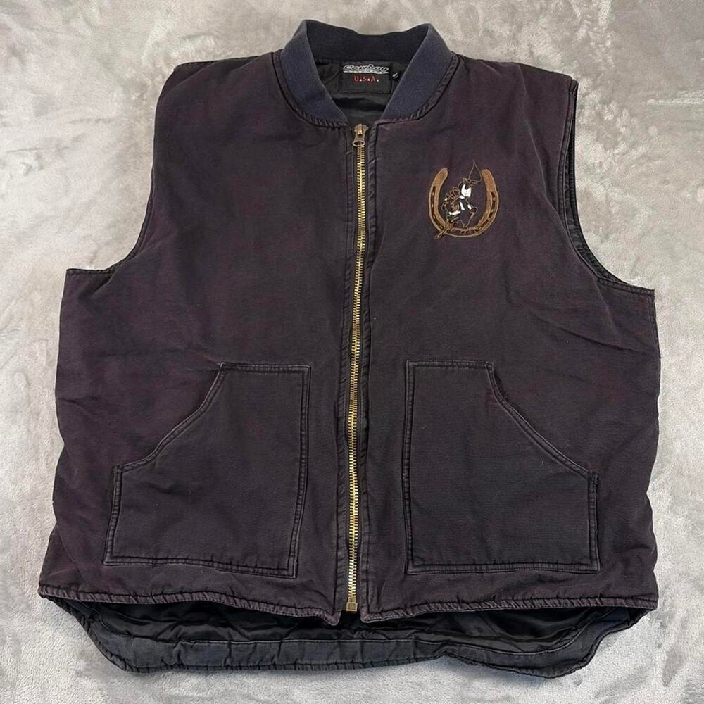 Vintage Cowboy Hardware Men’s Western Embroidered USA Made Vest XXL
